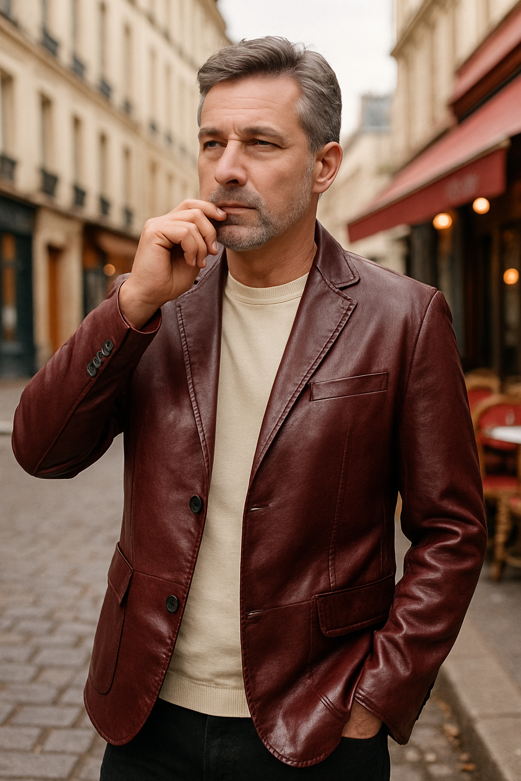 Jean-Luc™ – Elegancka Skórzana Kurtka